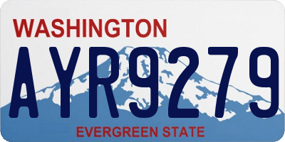WA license plate AYR9279