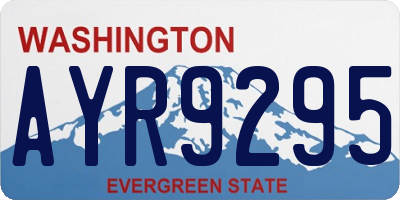 WA license plate AYR9295