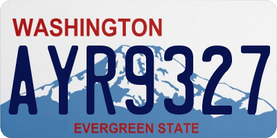 WA license plate AYR9327