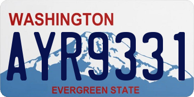 WA license plate AYR9331
