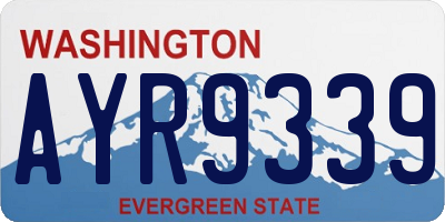 WA license plate AYR9339