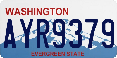 WA license plate AYR9379