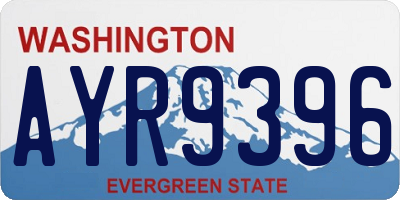 WA license plate AYR9396