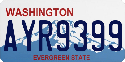 WA license plate AYR9399