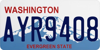 WA license plate AYR9408