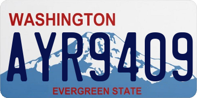WA license plate AYR9409