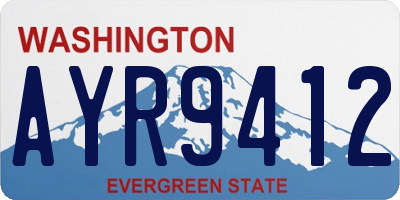 WA license plate AYR9412