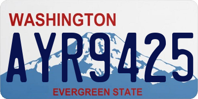 WA license plate AYR9425