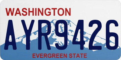 WA license plate AYR9426