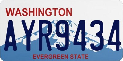 WA license plate AYR9434