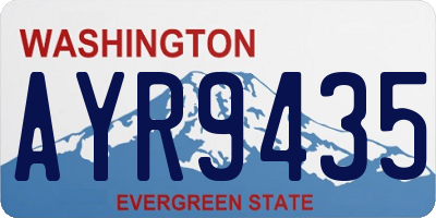 WA license plate AYR9435