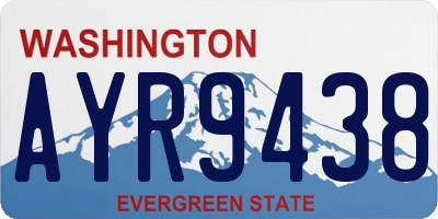 WA license plate AYR9438