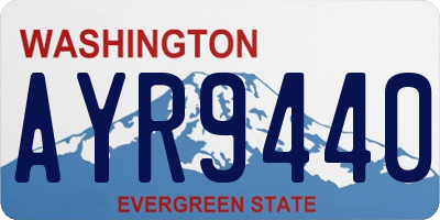 WA license plate AYR9440