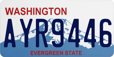 WA license plate AYR9446