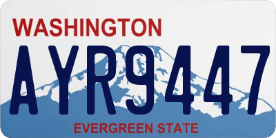 WA license plate AYR9447