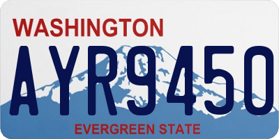 WA license plate AYR9450