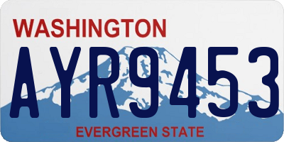 WA license plate AYR9453