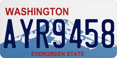 WA license plate AYR9458