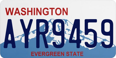 WA license plate AYR9459
