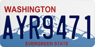 WA license plate AYR9471