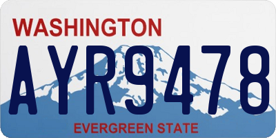 WA license plate AYR9478
