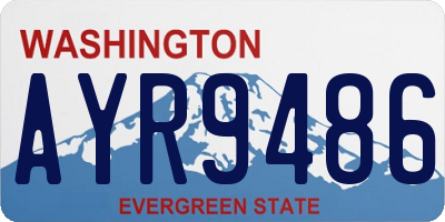 WA license plate AYR9486