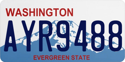 WA license plate AYR9488