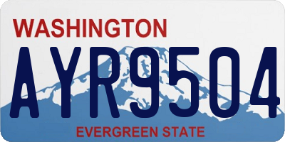 WA license plate AYR9504