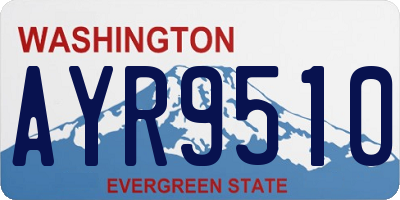 WA license plate AYR9510