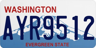 WA license plate AYR9512