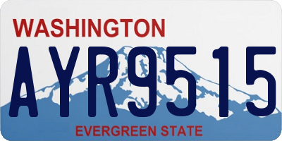 WA license plate AYR9515