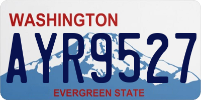 WA license plate AYR9527
