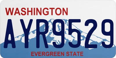 WA license plate AYR9529