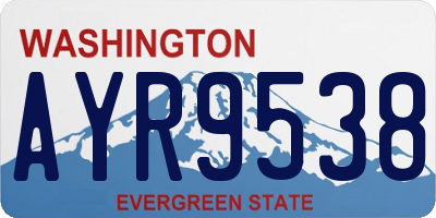 WA license plate AYR9538