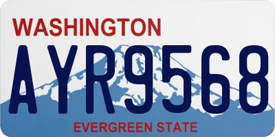 WA license plate AYR9568