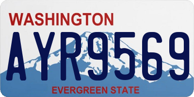 WA license plate AYR9569