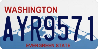 WA license plate AYR9571