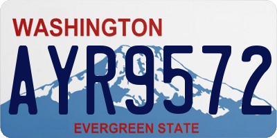 WA license plate AYR9572