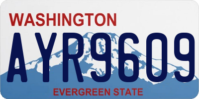 WA license plate AYR9609