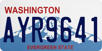 WA license plate AYR9641