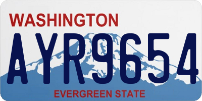 WA license plate AYR9654