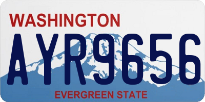 WA license plate AYR9656