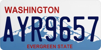 WA license plate AYR9657