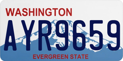 WA license plate AYR9659