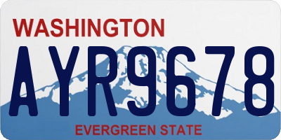 WA license plate AYR9678