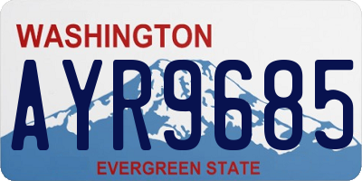 WA license plate AYR9685