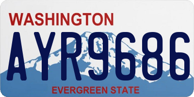 WA license plate AYR9686