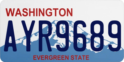 WA license plate AYR9689