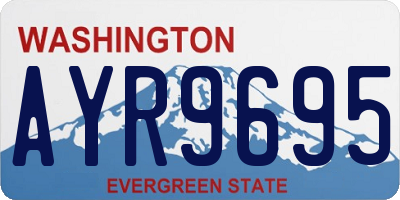 WA license plate AYR9695