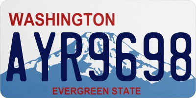 WA license plate AYR9698